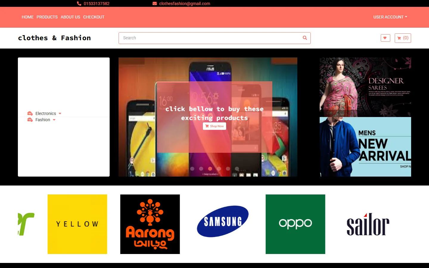 Online Shop — live site screenshot